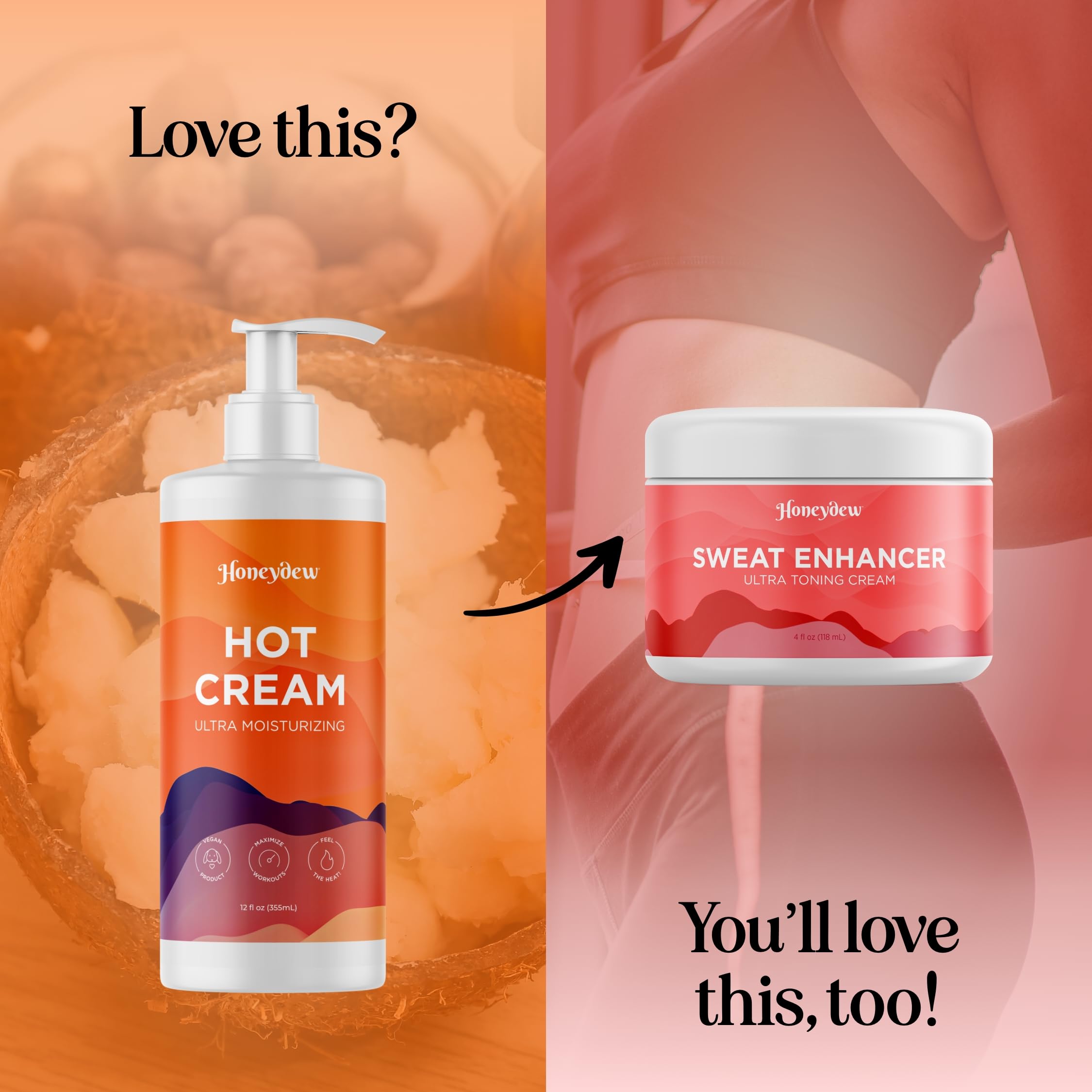 Maple Holistics Hot Cream Sweat Enhancer before after comparison highlighting possible appearance change