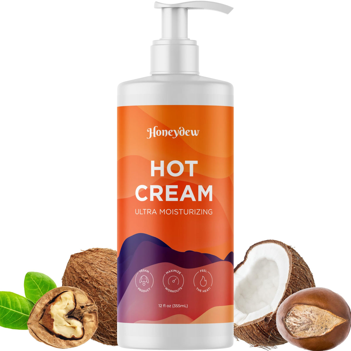 Maple Holistics Hot Cream Sweat Enhancer bottle close-up showing premium formulation for firming