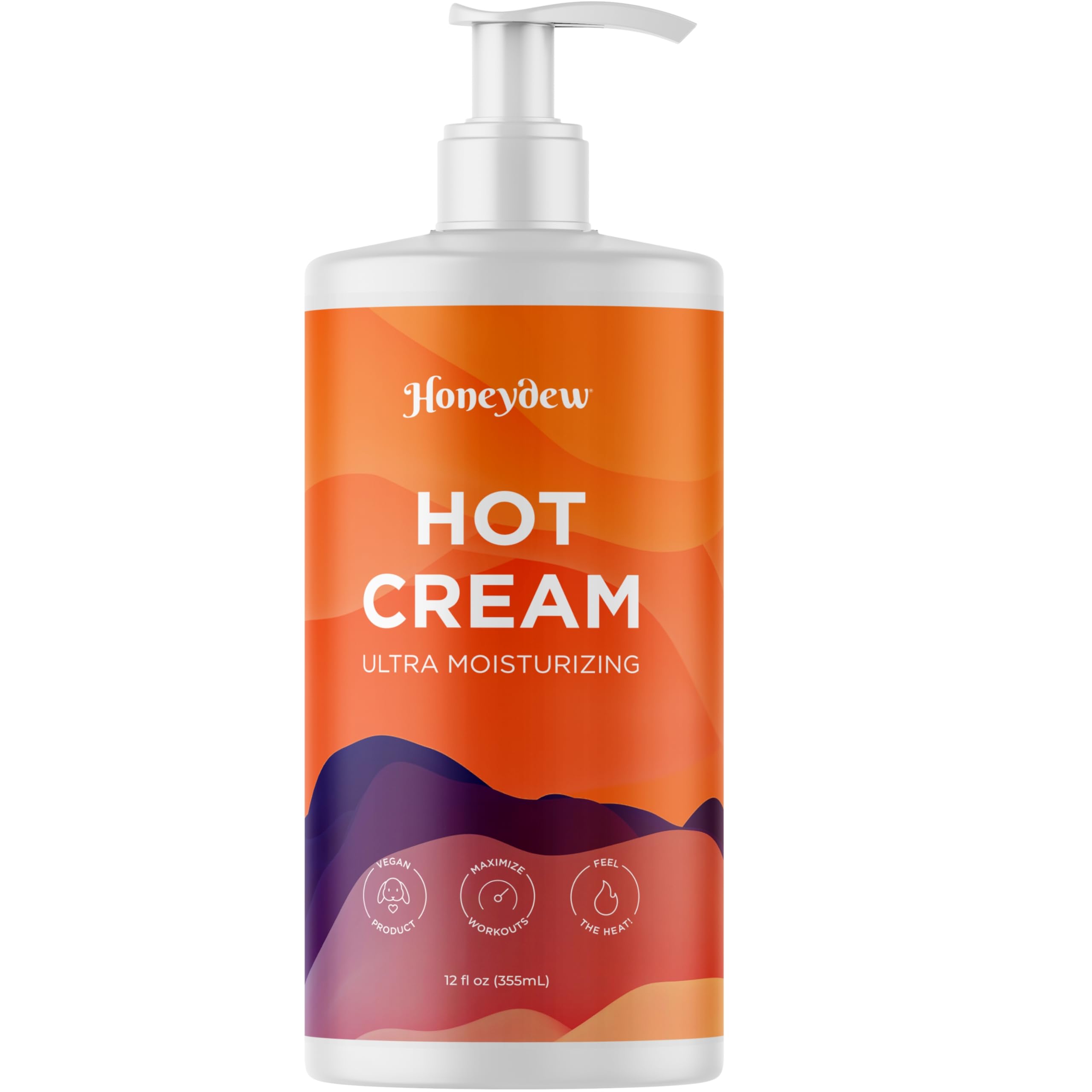 Maple Holistics Hot Cream Sweat Enhancer packaging display showing 12 oz bottle