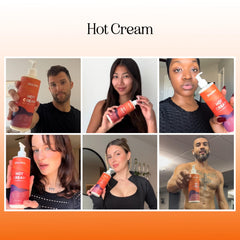 Maple Holistics Hot Cream Sweat Enhancer tube applying for quick body contouring feel