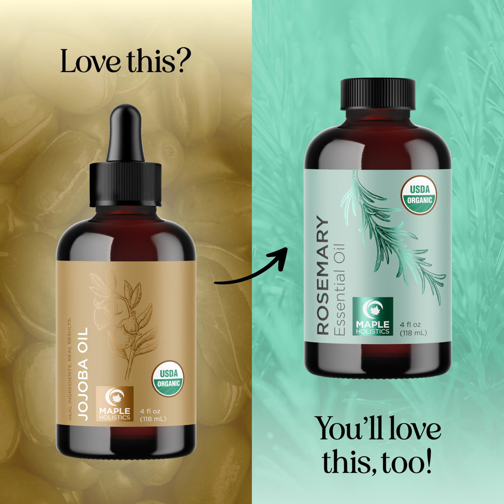Maple Holistics Jojoba Oil amber bottle signaling premium organic skincare
