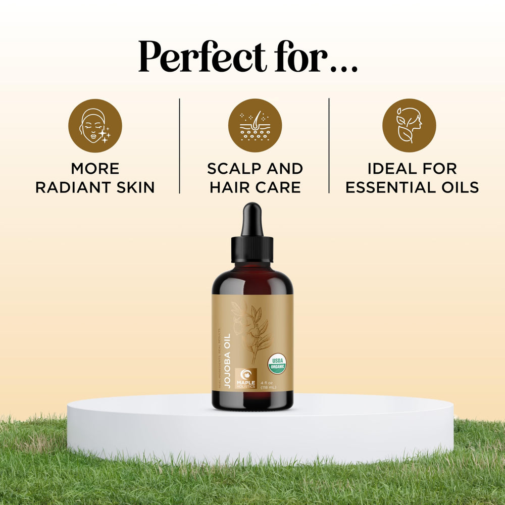 Maple Holistics Jojoba Oil on skin showing quick absorption and soft finish