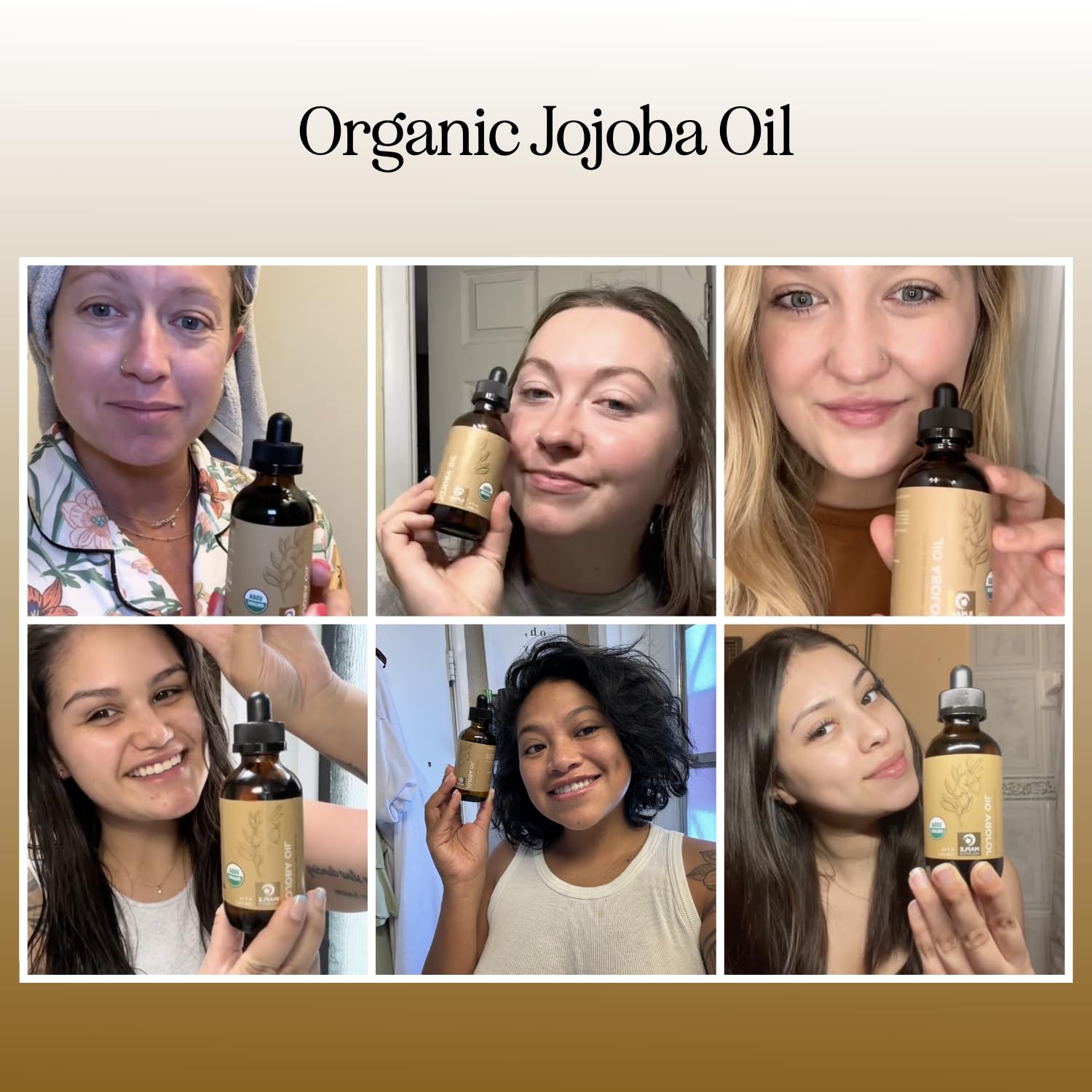 Maple Holistics Jojoba Oil pump dispense close-up for easy application