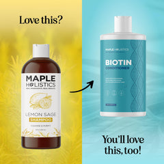 Maple Holistics natural oils swirl emphasizes lemon sage fragrance and refreshing cleanse