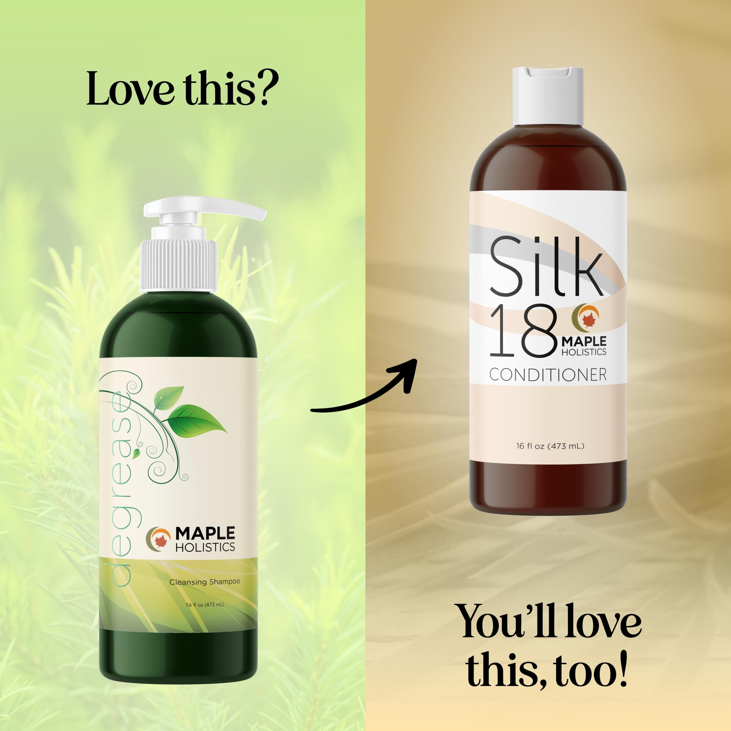 Maple Holistics natural botanicals close-up suggesting plant-based scalp care.