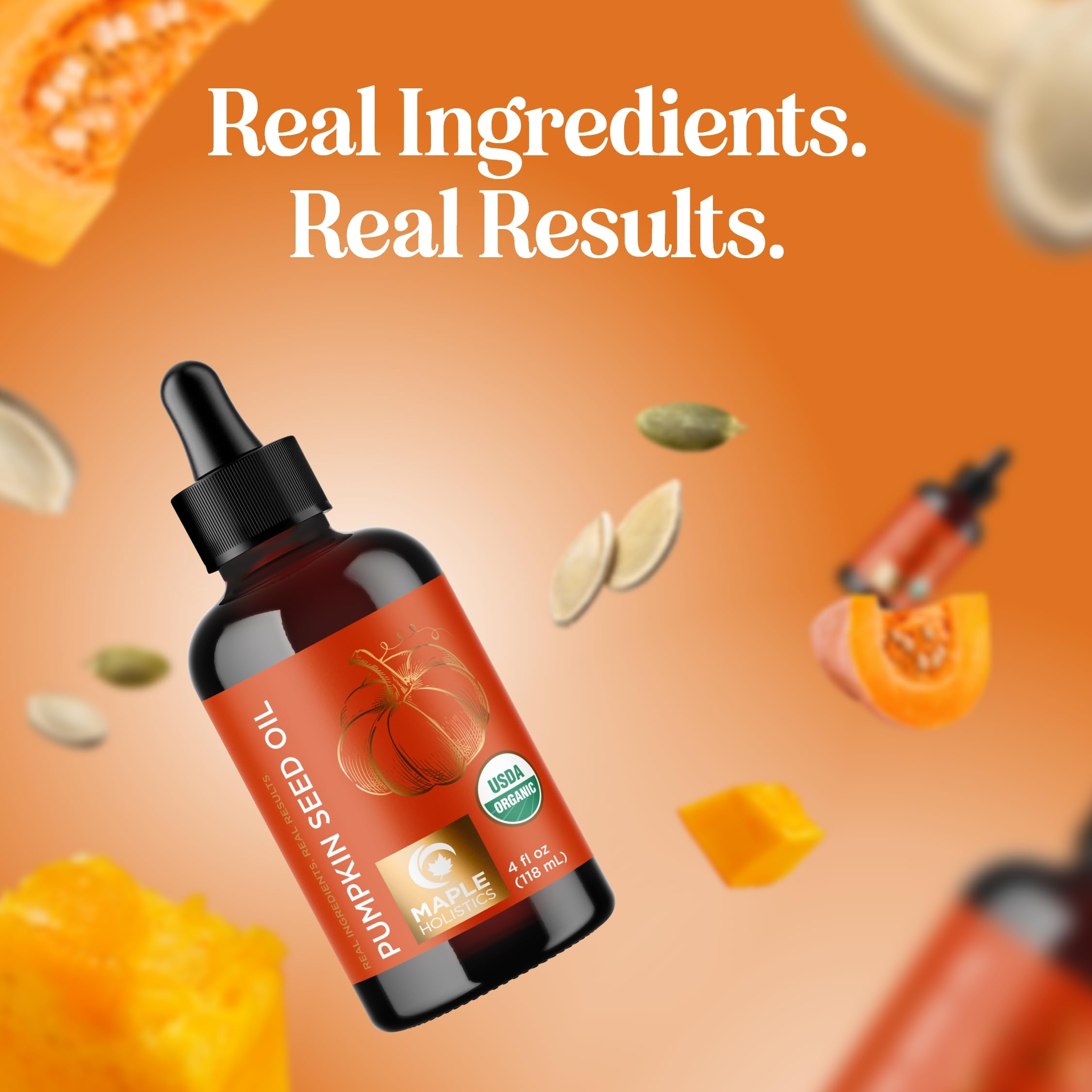 Maple Holistics Pumpkin Seed Oil ingredients label for purity