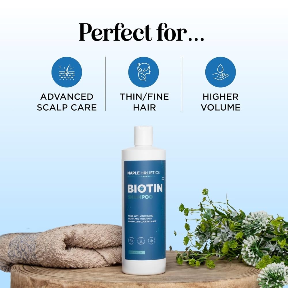 Maple Holistics packaging marks sulfate-free formula for sensitive scalps.