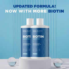 Maple Holistics Rosemary Biotin Shampoo ingredients closeup showcases argan oil and tea tree for nourishing scalp.