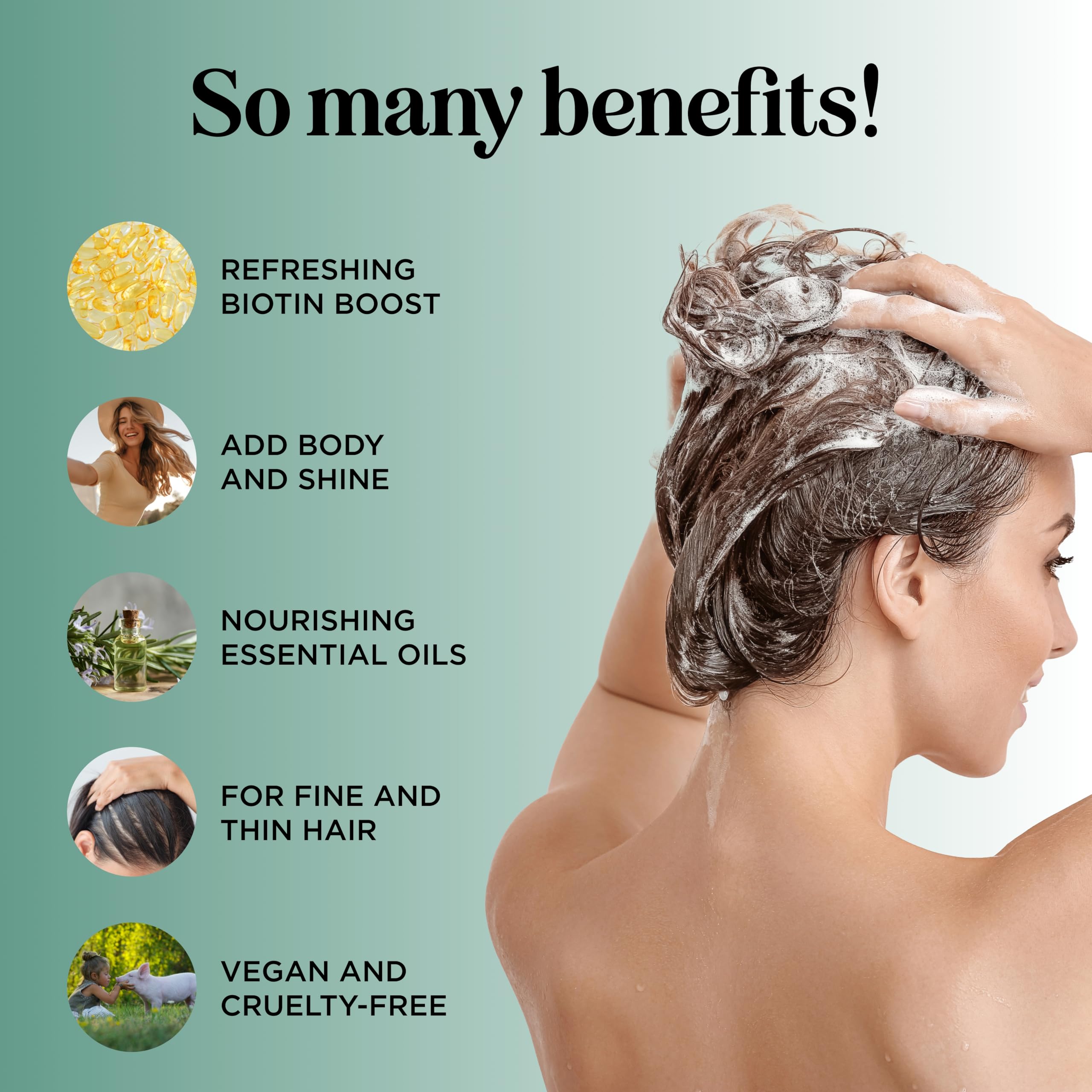 Maple Holistics rosemary-biotin shampoo label closeup highlights vegan formula.