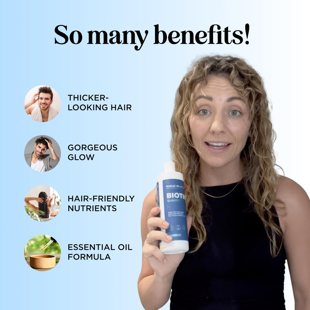 Maple Holistics rosemary biotin shampoo lather ready to nourish scalp and hair