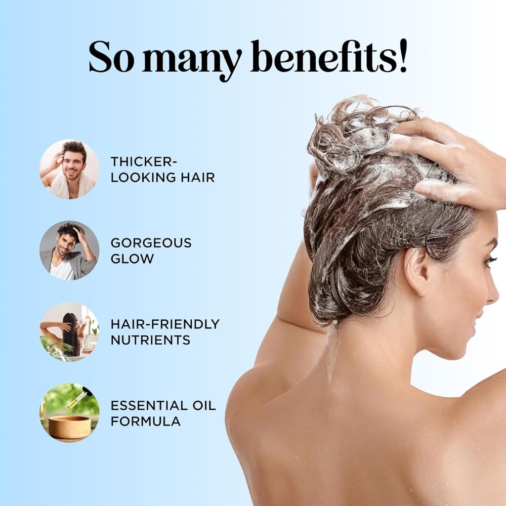 Maple Holistics Rosemary and Biotin Shampoo lather highlights gentle cleansing for thinning hair.