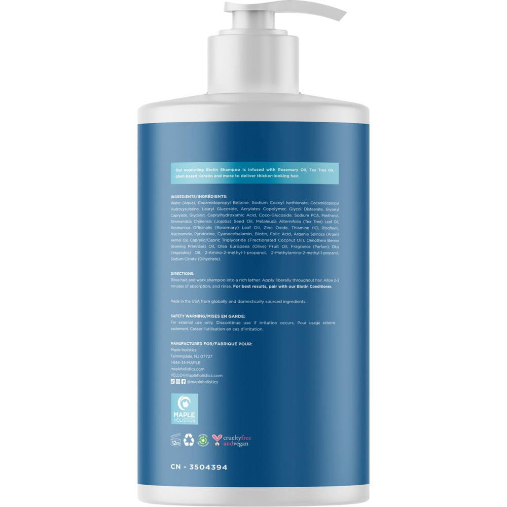 Maple Holistics rosemary-biotin shampoo lather reveals volumizing action for fine hair