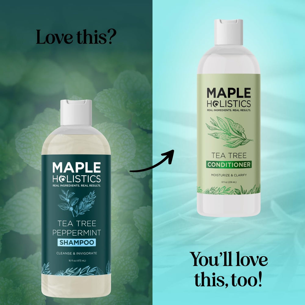Maple Holistics shampoo focused on dry scalp care with essential oils