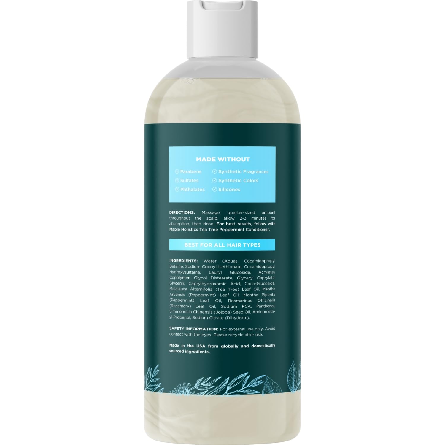 Creamy foamy lather from Maple Holistics shampoo delivering deep cleansing action