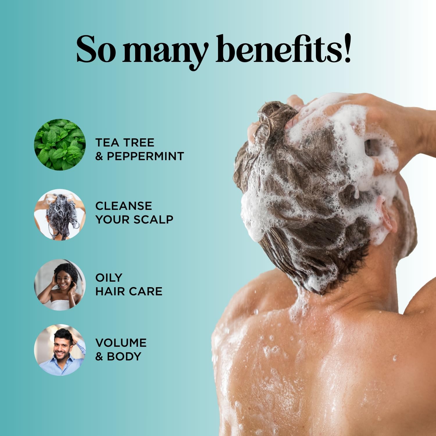 Maple Holistics shampoo pour shot highlighting deep cleansing action and refreshing rinse