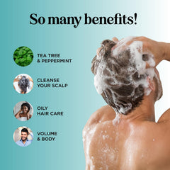 Maple Holistics shampoo pour shot highlighting deep cleansing action and refreshing rinse