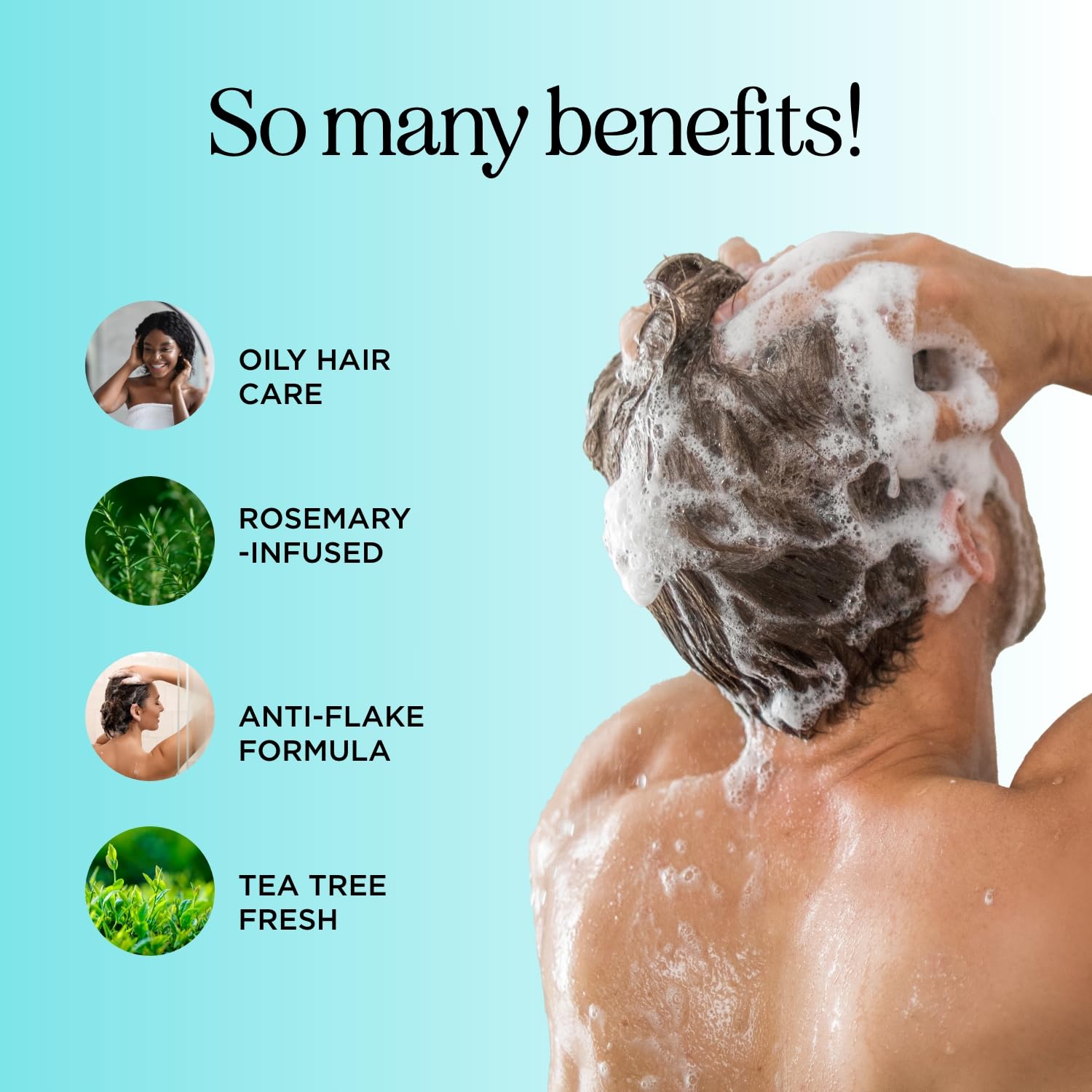 Maple Holistics Rosemary Tea Tree Mint Shampoo bottle with pump for easy clarifying cleanse