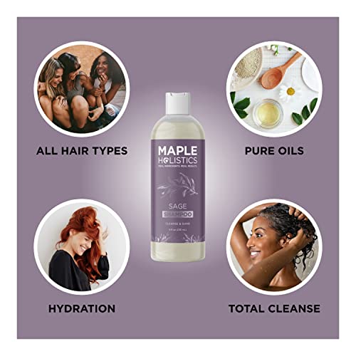 Maple Holistics Sage Rosemary Shampoo rich foam provides refreshing cleansing.