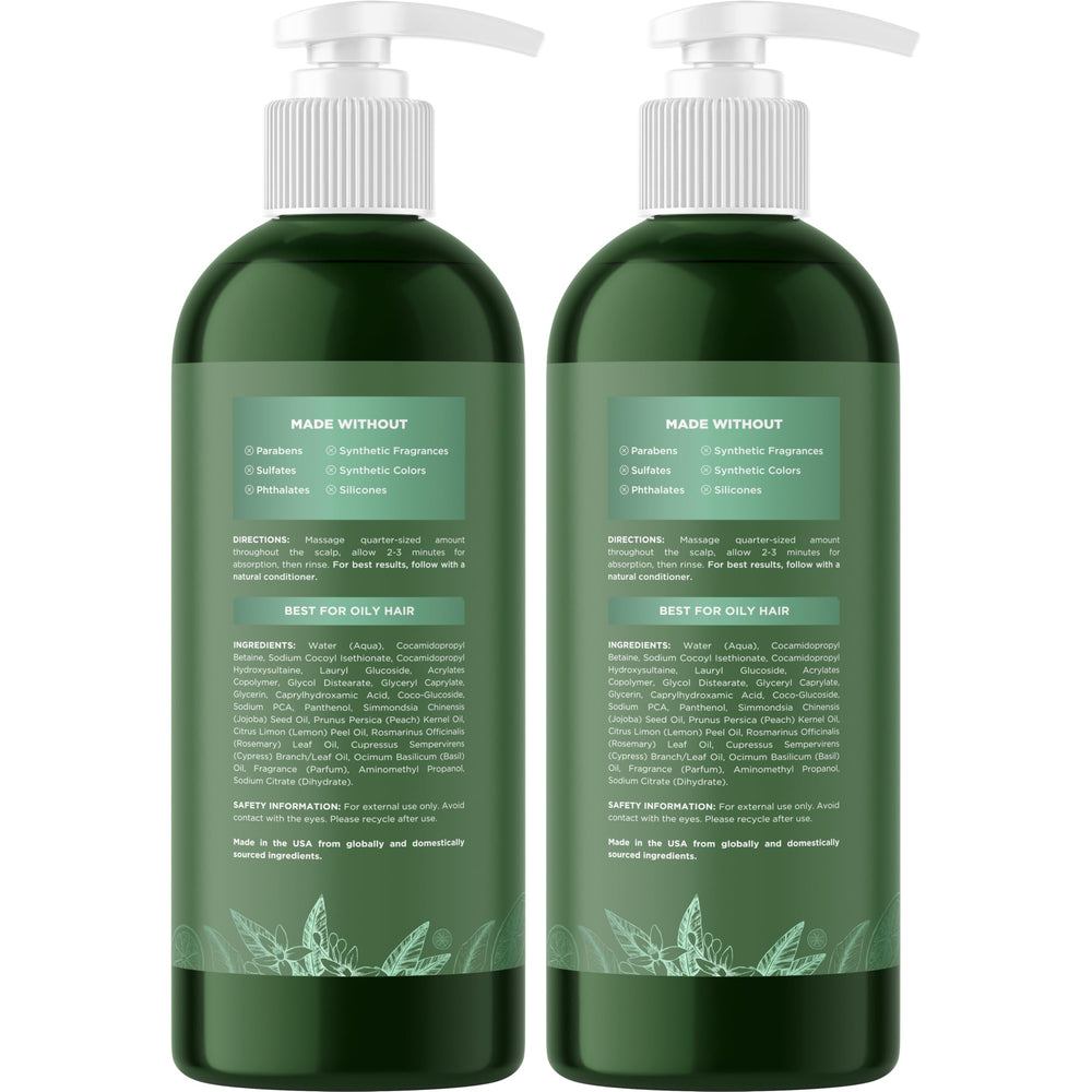 Maple Holistics shampoo application on scalp illustrates easy distribution for degreasing cleanse