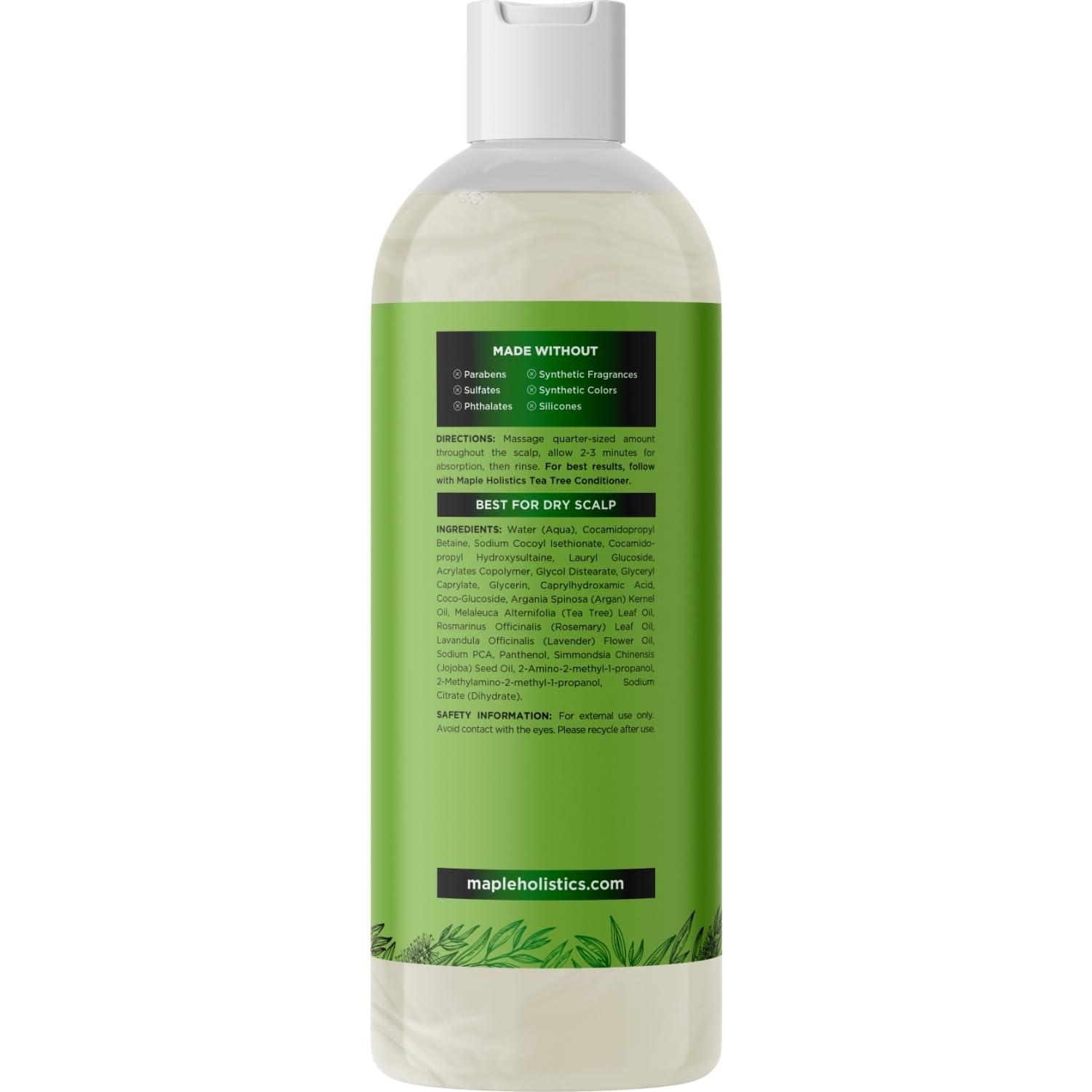 Maple Holistics shampoo lather action demonstrates rich cleansing and refreshing feel