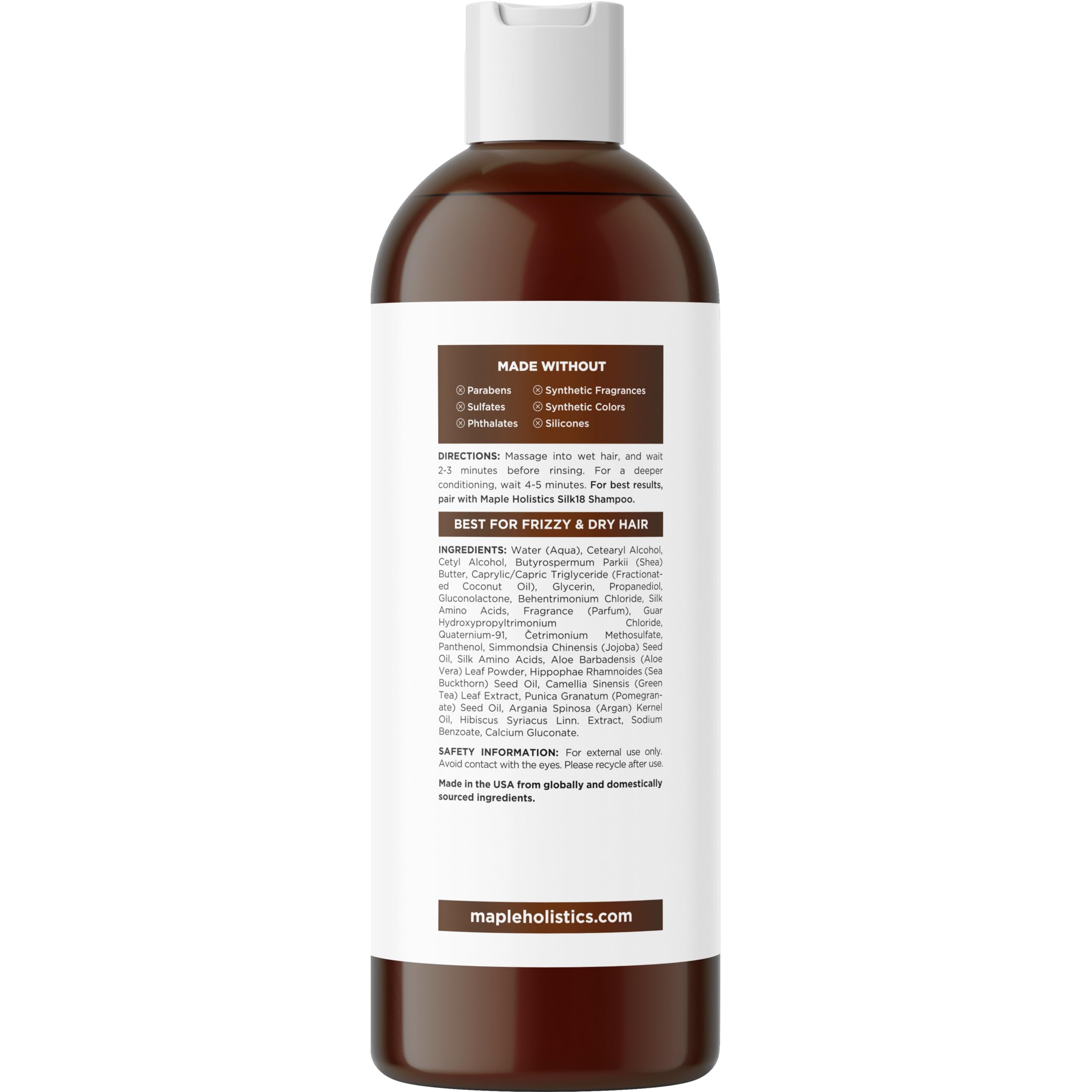 Maple Holistics Silk Protein Conditioner curly-hair definition showcase with defined curls