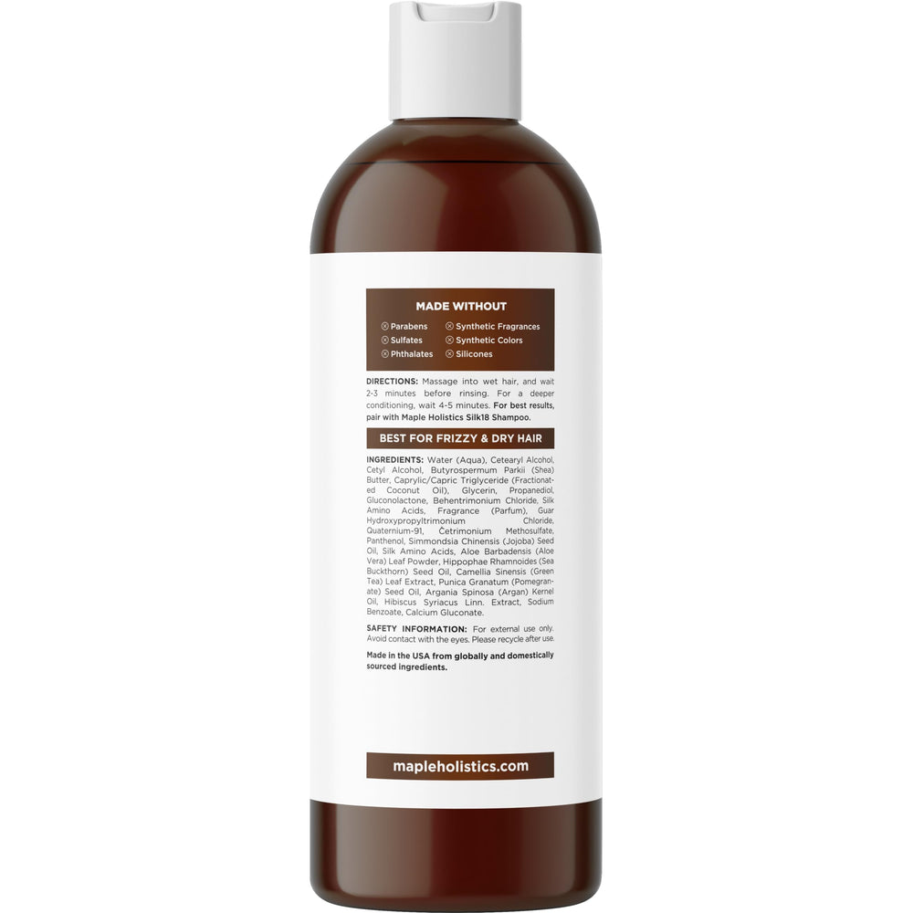 Maple Holistics Silk Protein Conditioner curly-hair definition showcase with defined curls