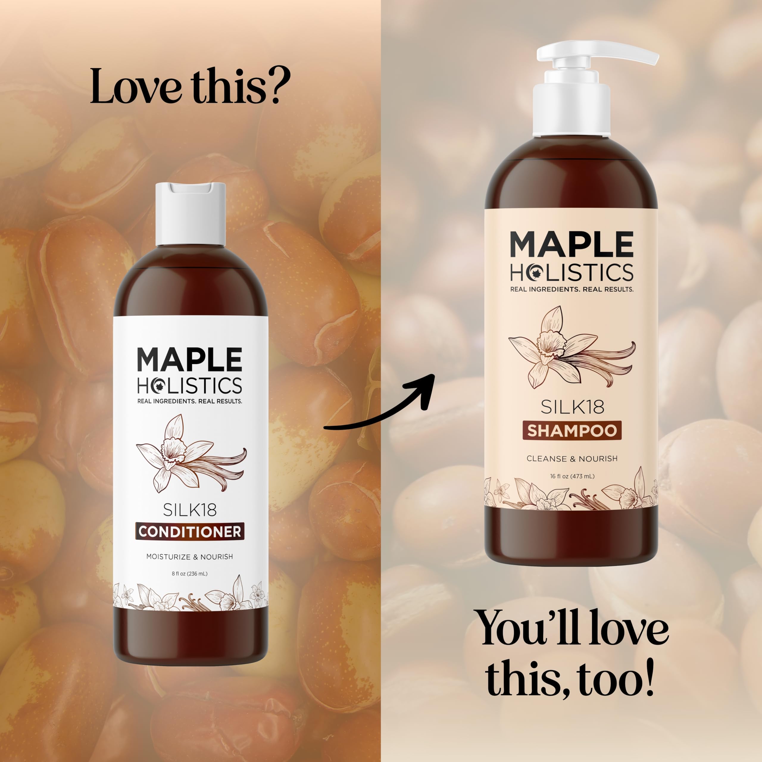 Maple Holistics Silk Protein Conditioner frizz-control on dry hair scenes