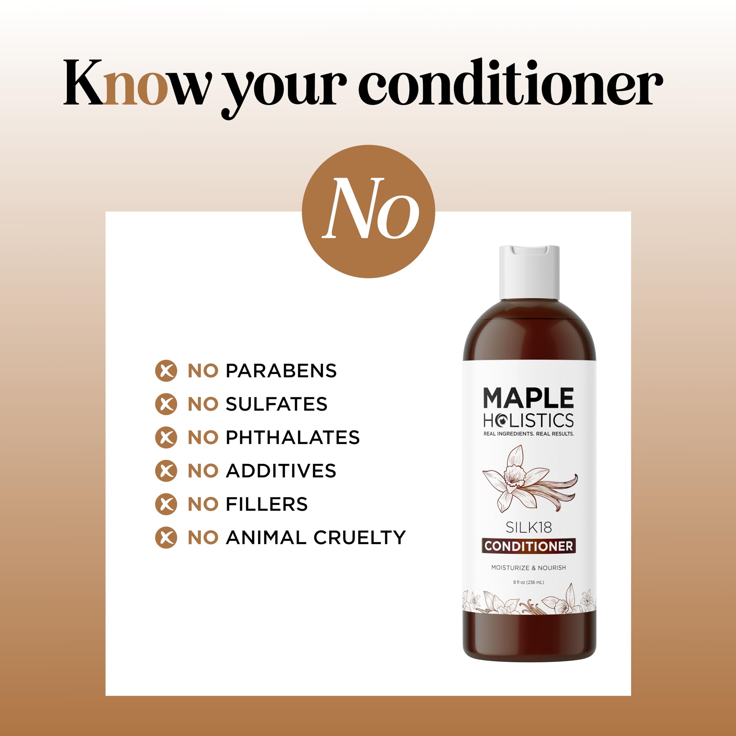 Maple Holistics Silk Protein Conditioner sulfate-free formula for gentle cleansing and hydration