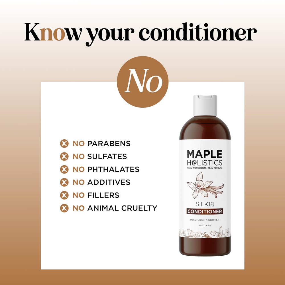 Maple Holistics Silk Protein Conditioner sulfate-free formula for gentle cleansing and hydration