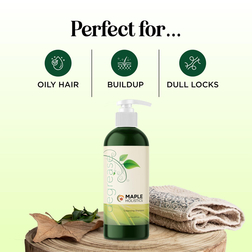 Maple Holistics sulfate-free formula label signaling gentler cleansing.