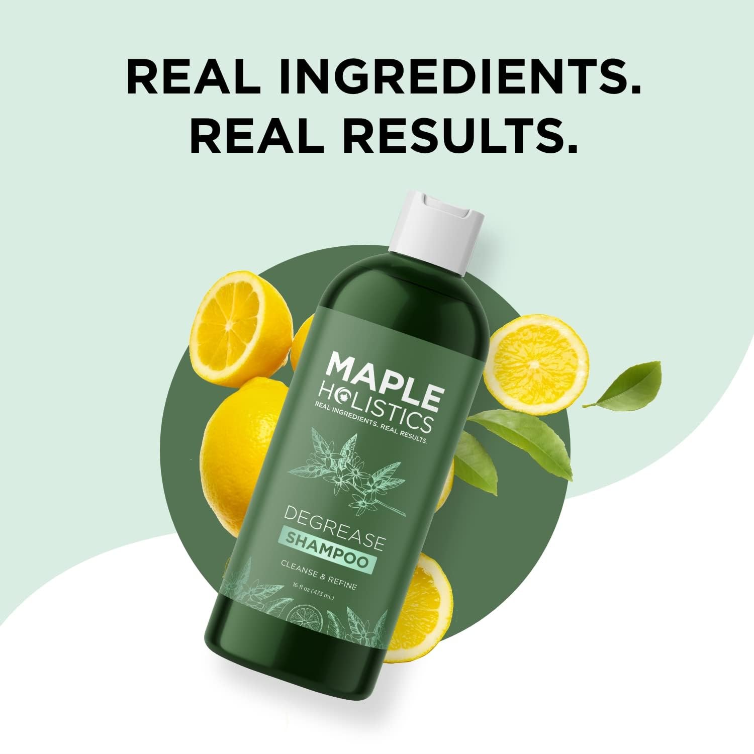 Maple Holistics sulfate-free formula packaging highlights gentle clarifying action.