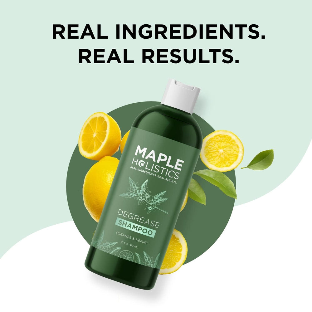 Maple Holistics sulfate-free formula packaging highlights gentle clarifying action.