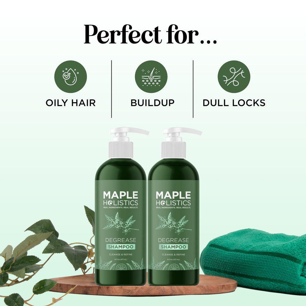 Maple Holistics sulfate-free label emphasizes gentle cleansing for sensitive scalps