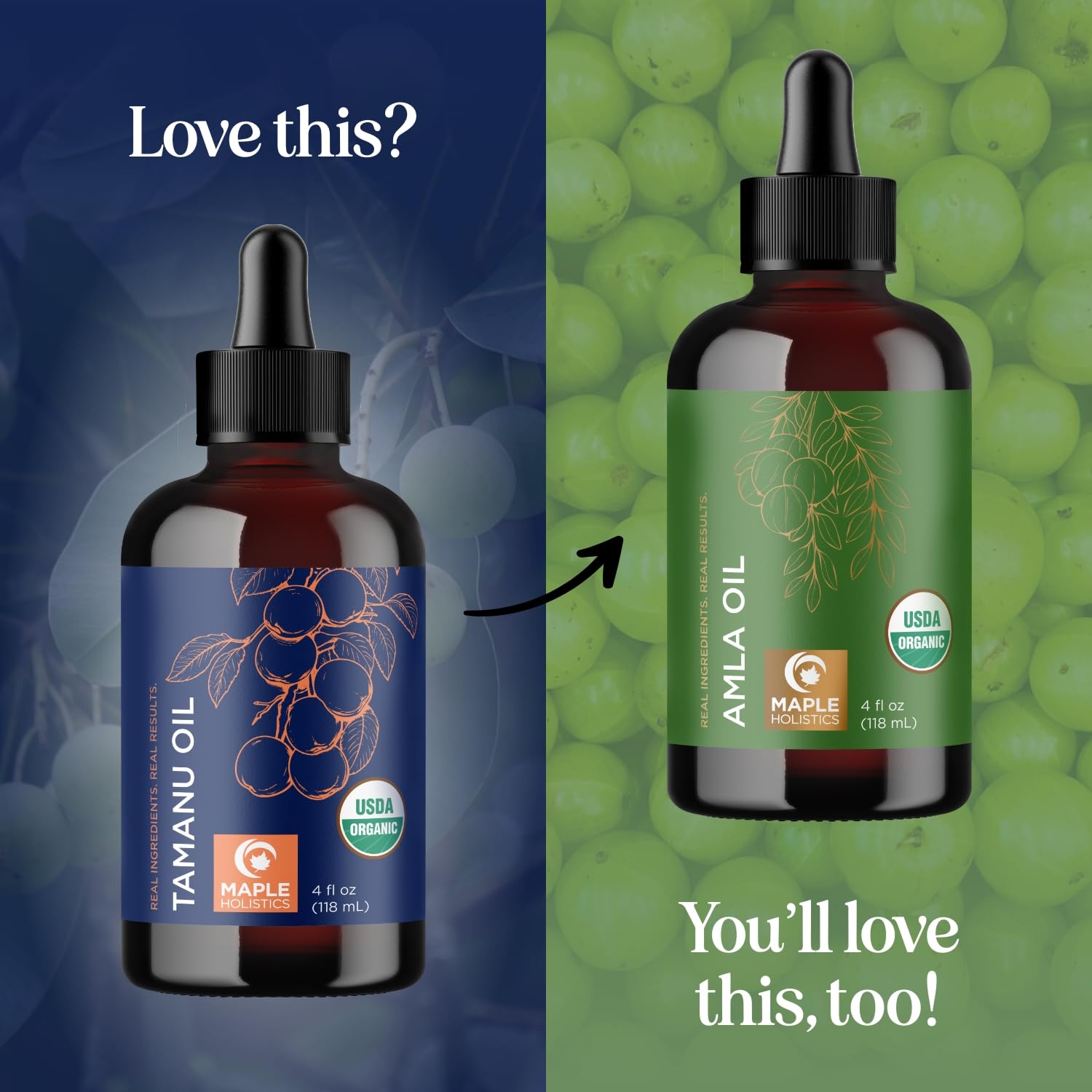 Maple Holistics Tamanu Oil on skin demonstrates fast-absorbing hydration