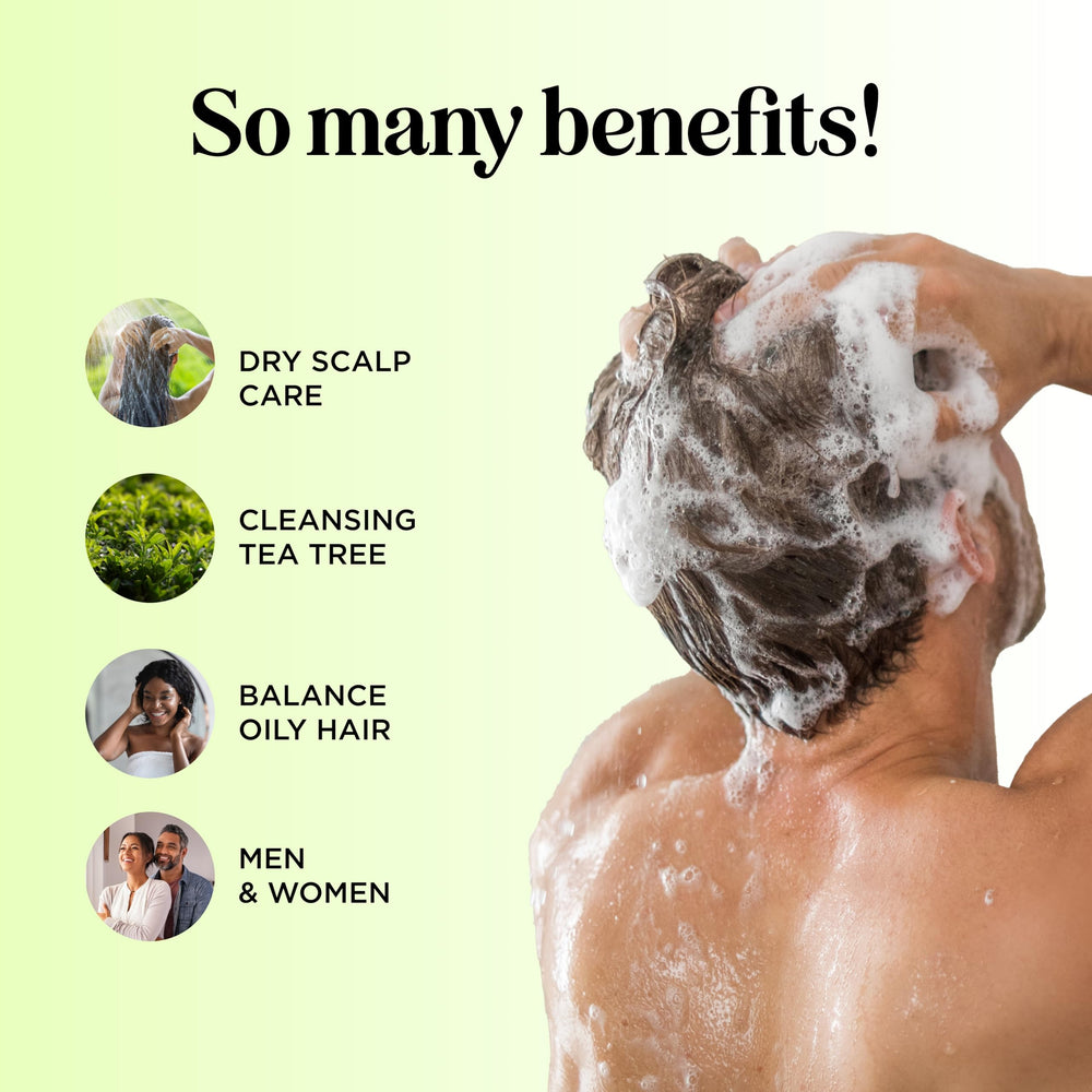 Maple Holistics tea-tree oil ingredient image with rosemary showcases scalp-cleansing benefits
