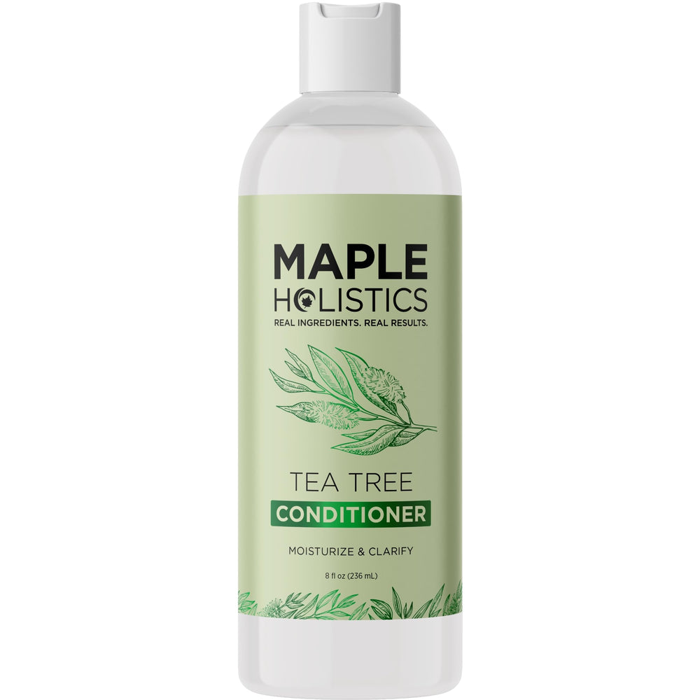 Maple Holistics Tea Tree Conditioner application scene focusing on scalp massage