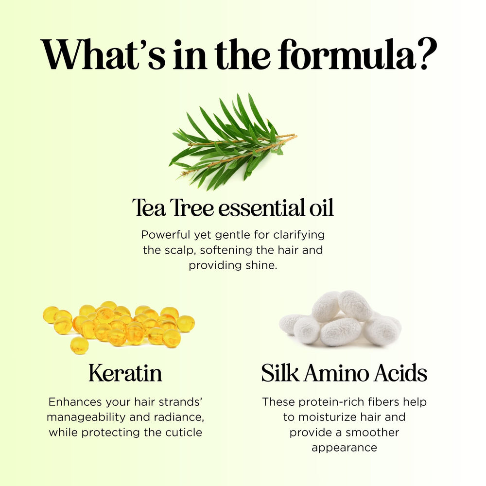 Maple Holistics Tea Tree Conditioner foam shows rich lather without sulfates