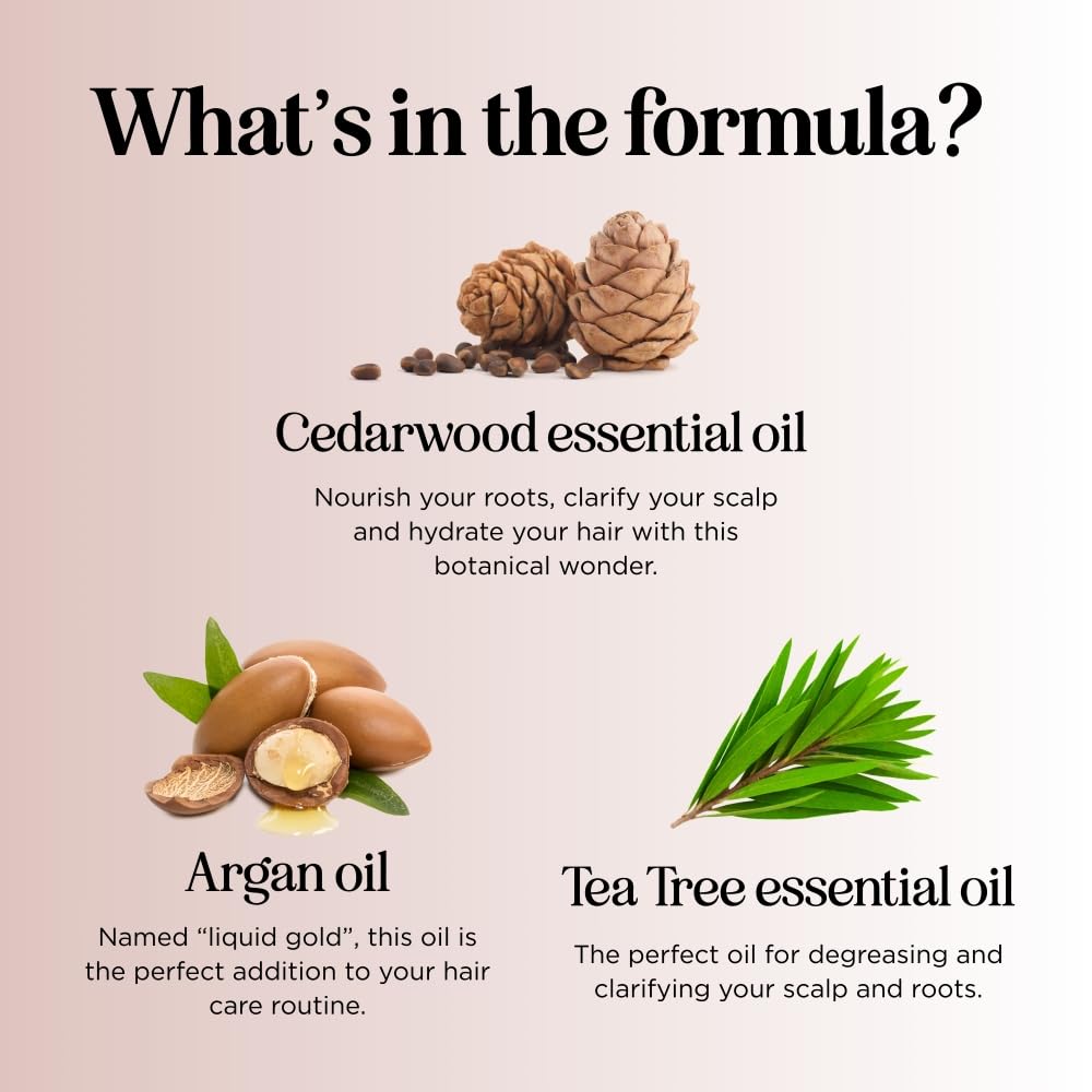 Maple Holistics tea tree oil hair care bottle promotes refreshed, balanced scalp.