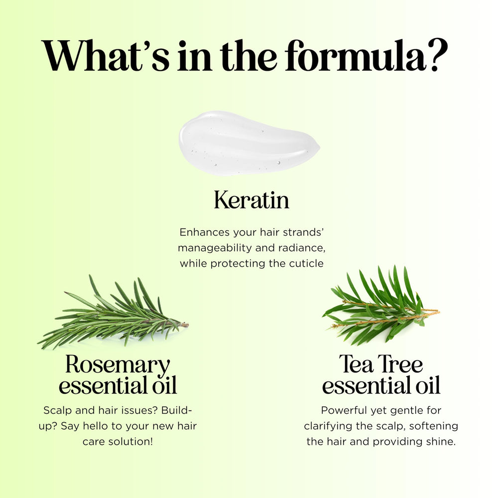 Maple Holistics Tea Tree product label highlighting vegan, sulfate-free formula.