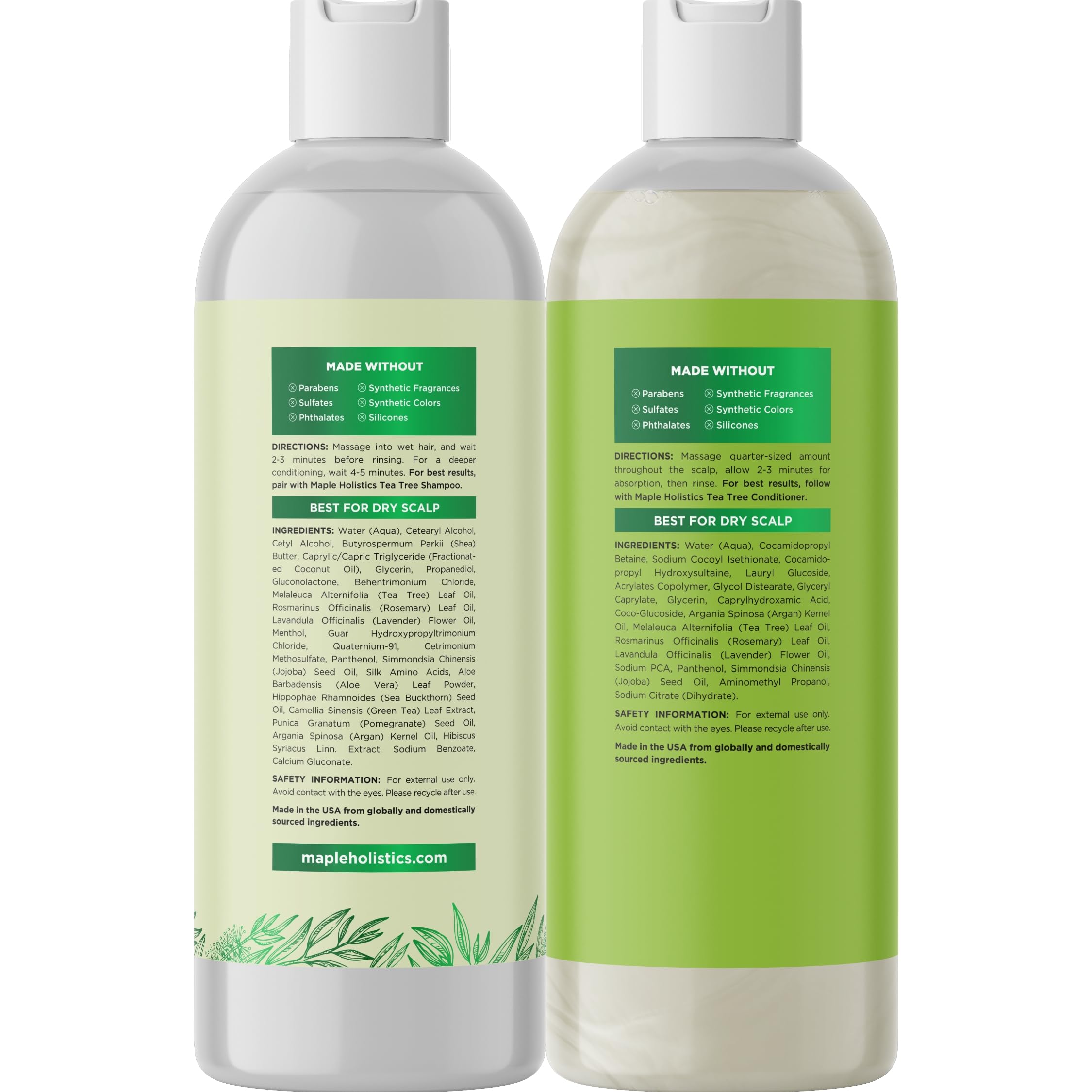 Maple Holistics Tea Tree Shampoo lather demonstrates rich cleansing action for oil control