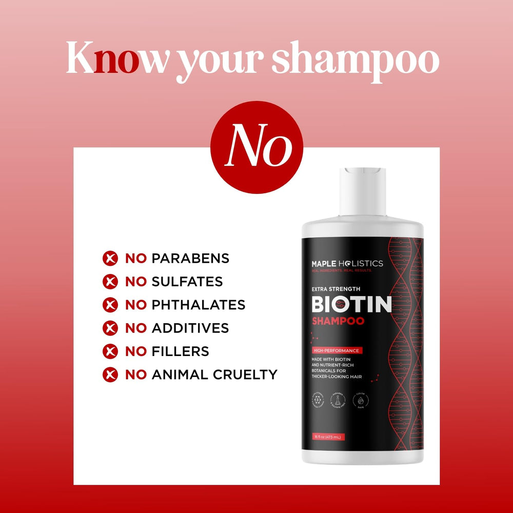 Maple Holistics Ultra Biotin Shampoo lather close-up emphasizing gentle cleansing