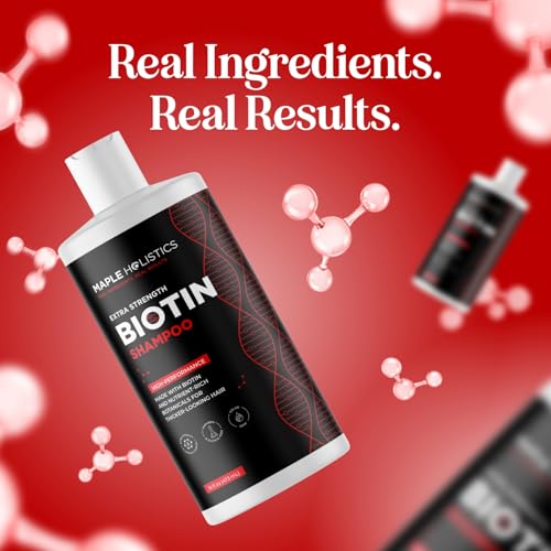 Maple Holistics Ultra Biotin Shampoo sulfate-free label on bottle