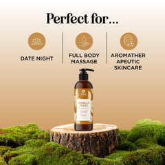 Maple Holistics massage oil pour captures warm vanilla fragrance for date night