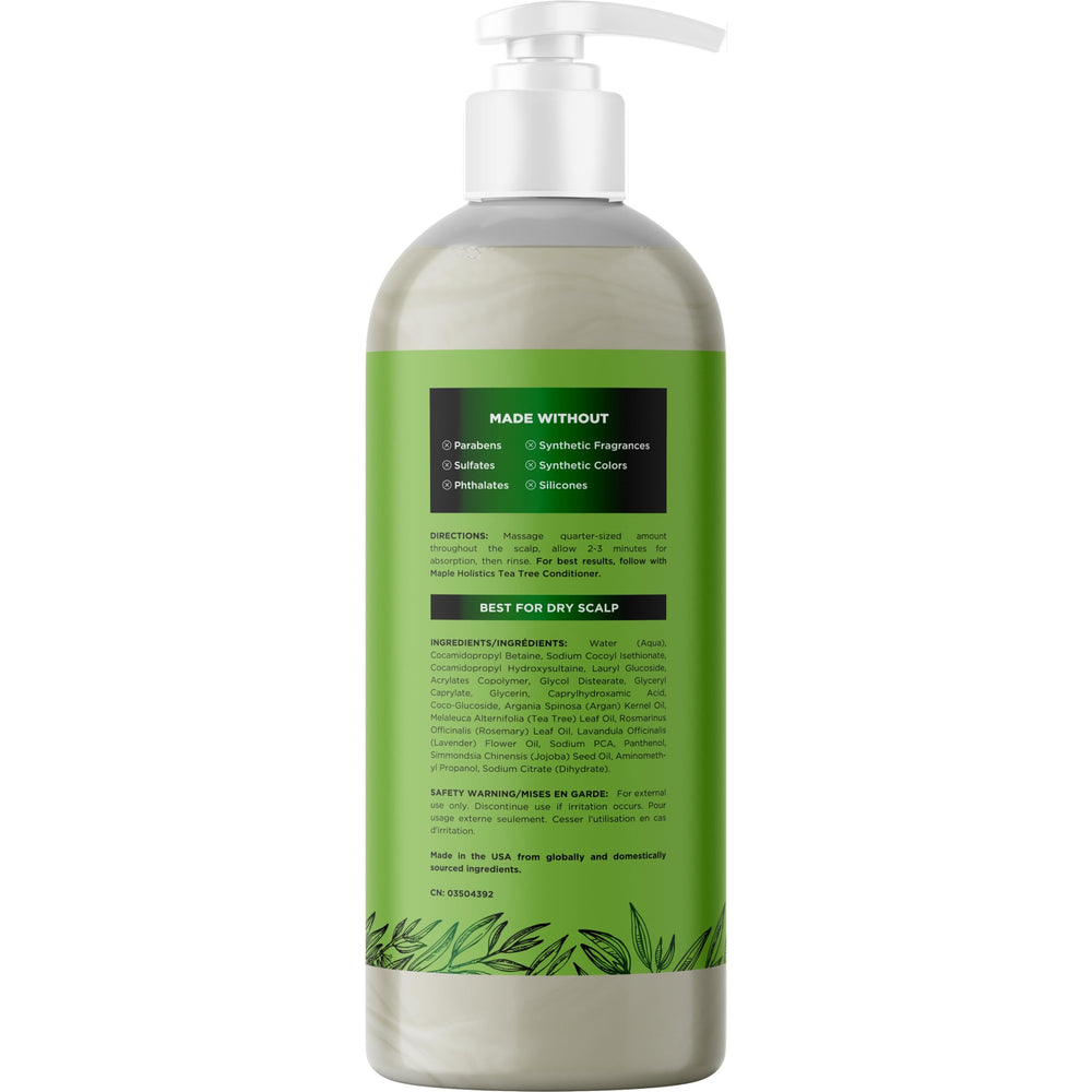Maple Holistics vegan sulfate-free badge for gentle, silicone-free formula.