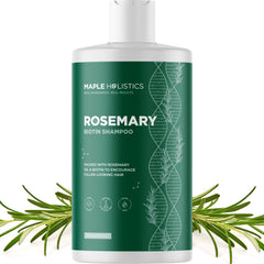 Maple Holistics volumizing biotin-rosemary shampoo bottle front for fuller-looking hair.
