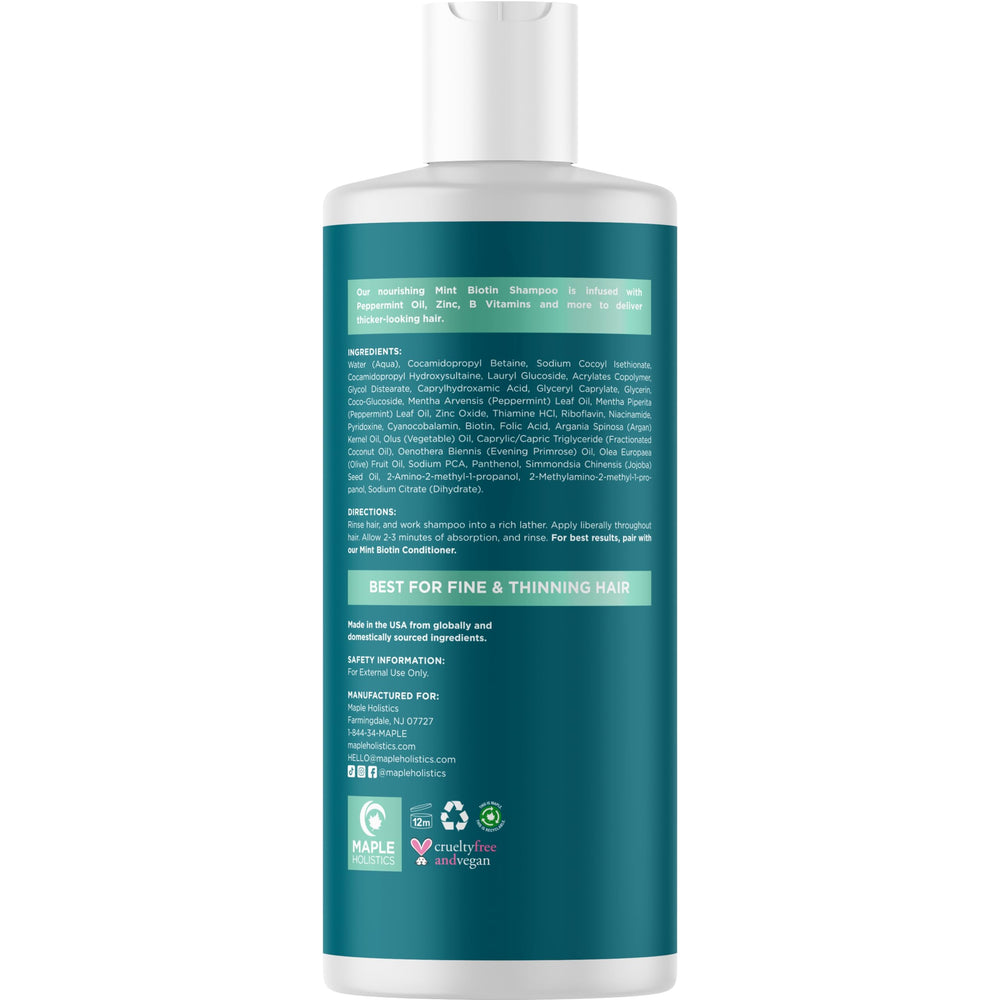 Maple Holistics Volumizing Biotin Shampoo dry scalp care supports calmer, less flaky scalp