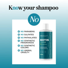 Maple Holistics Volumizing Biotin Shampoo peppermint oil highlights refreshing scalp sensation