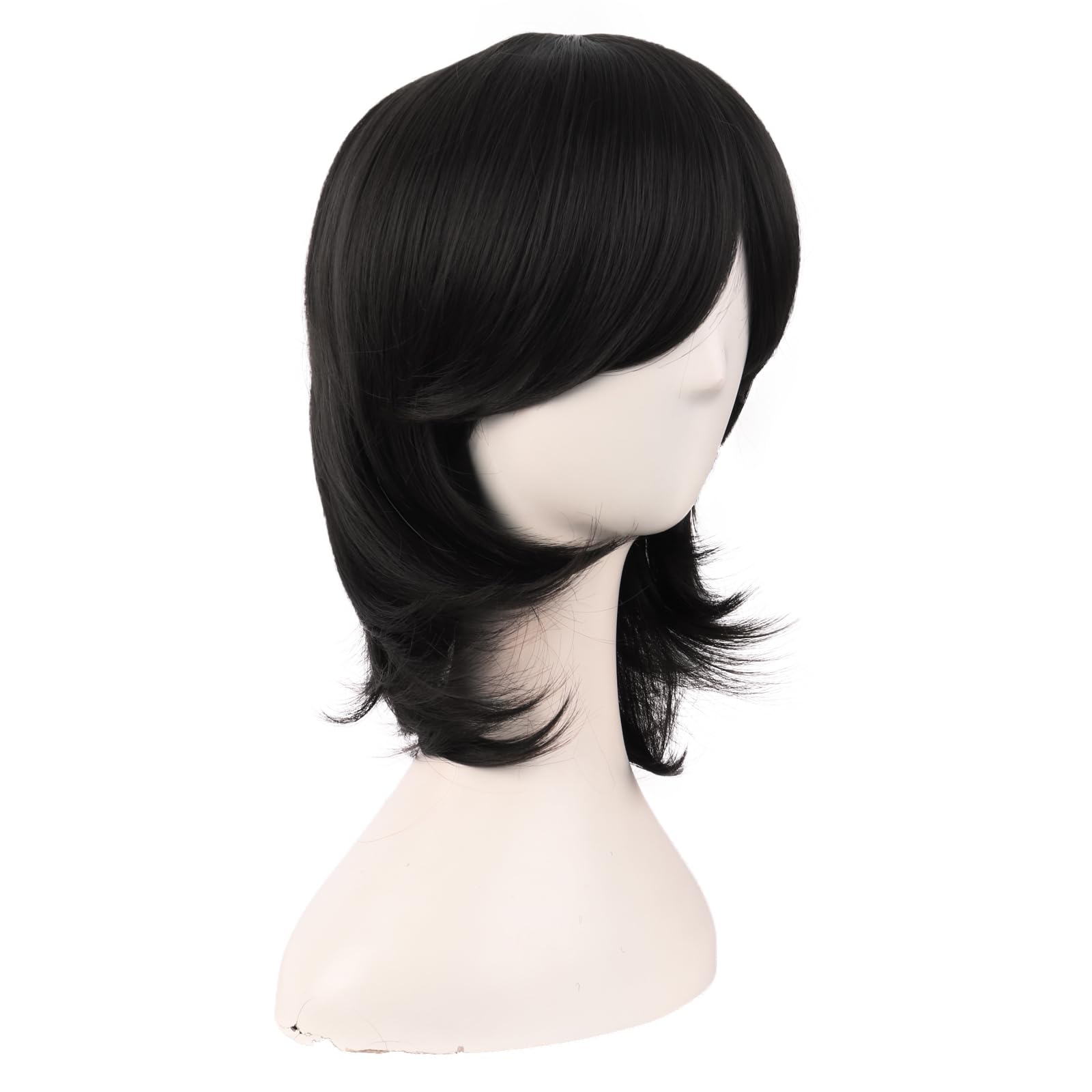 MapofBeauty 16-inch thermo-fiber wig styling allows curling or straightening for different looks.
