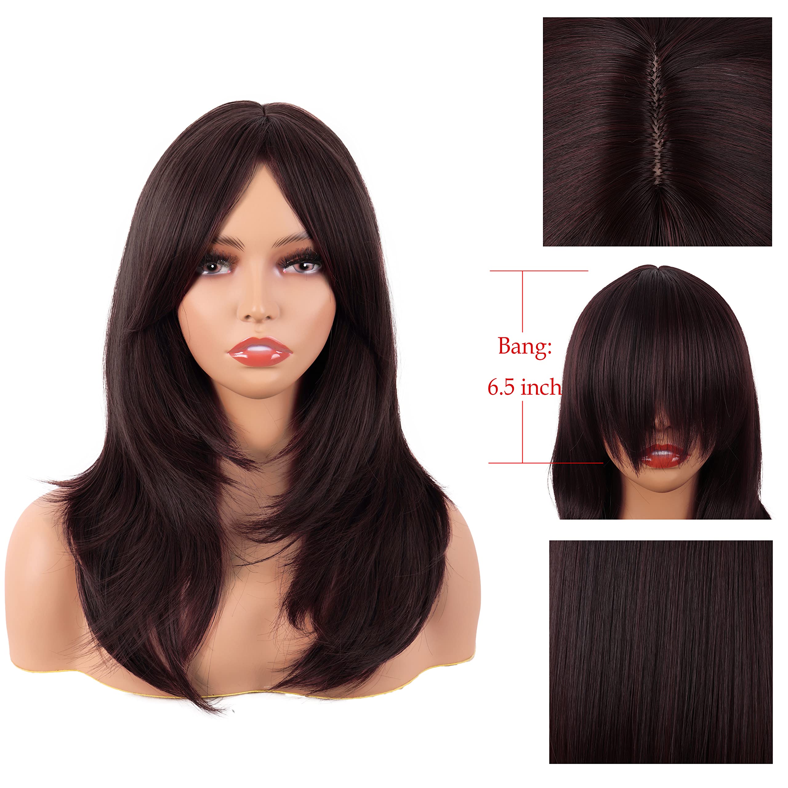 MapofBeauty 20-inch wig close-up fiber detail improves realistic texture.