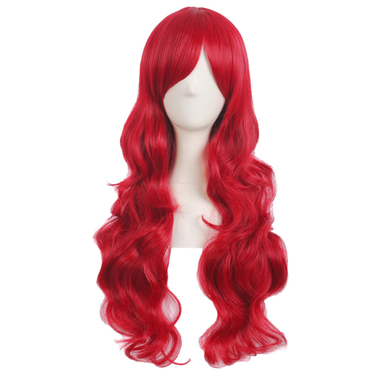 MapofBeauty 28in bright red wig front view for bold event-ready style